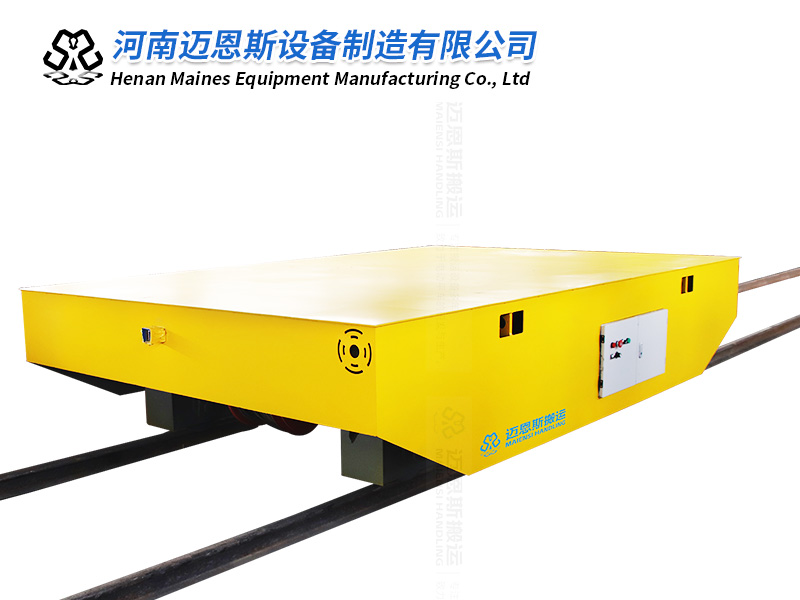 電纜卷筒供電20噸的軌道平板車(chē)試機(jī)成功