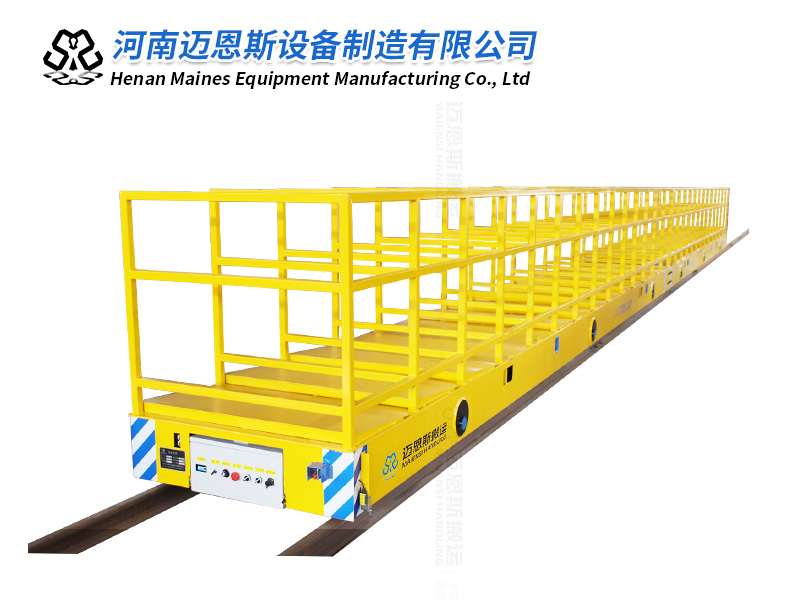 超大型地軌轉(zhuǎn)運車長18米試機成功