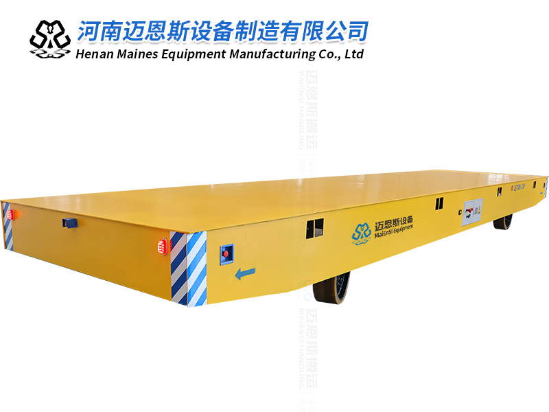 大噸位重載搬運(yùn)電動(dòng)平板車轉(zhuǎn)運(yùn)車試機(jī)成功